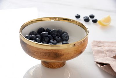Bowl con Pie Pequeño Madera