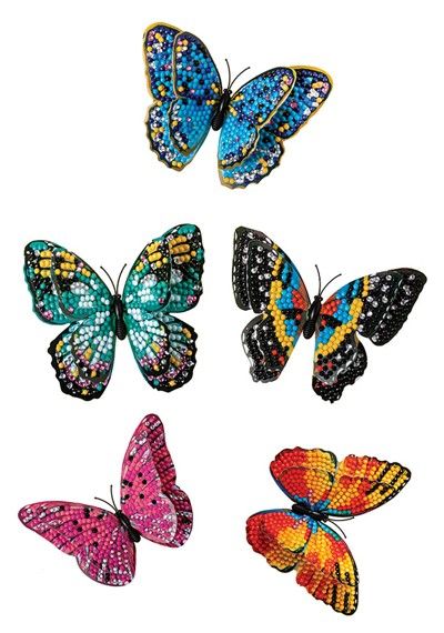 Crystal Art 3D Butterflies  (Set de 5)