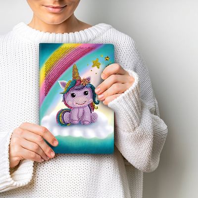 Crystal Art Notebook Unicorn Smile