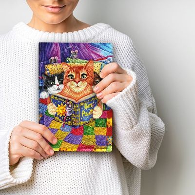 Crystal Art Notebook Kitten Bedtime