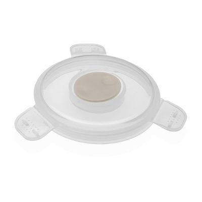 Vaso Porta Alimentos con Cuchara Crema
