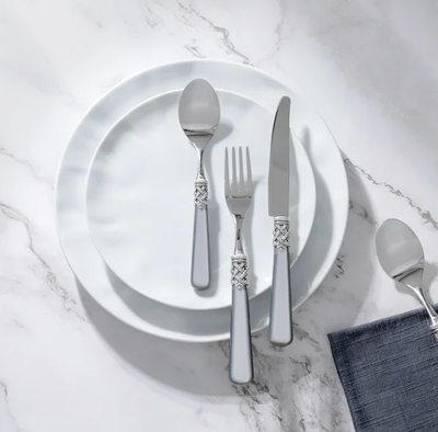 Juego de Cubiertos 49 Piezas Ginevra Pearl Gray 