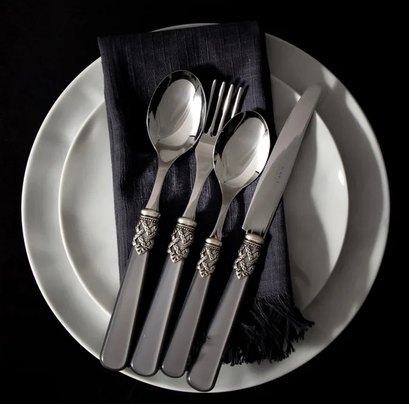 Juego de Cubiertos 49 Piezas Ginevra Pearl Gray 
