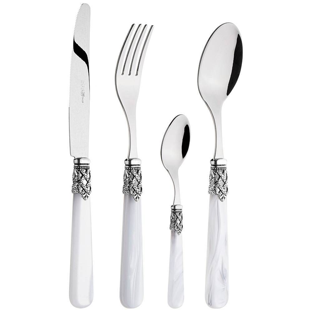 Juego de Cubiertos 49 Piezas Ginevra Pearl White
