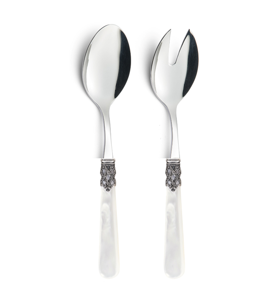 Set de Ensalada Ginevra Pearl White