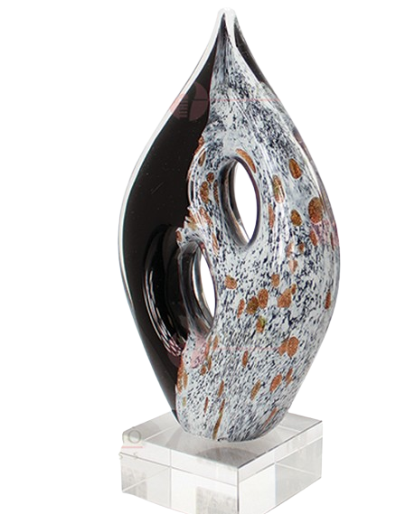 Escultura Negro Blanco y Dorado 20cm