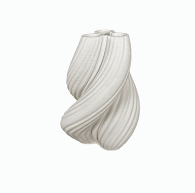 Florero Blanco Twist 42cm