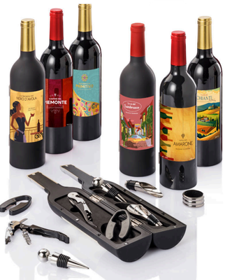 Set de 5 Accesorios de Vino en Forma de Botella