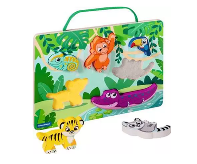Wooden Touch and Play Puzzle In the Jungle
