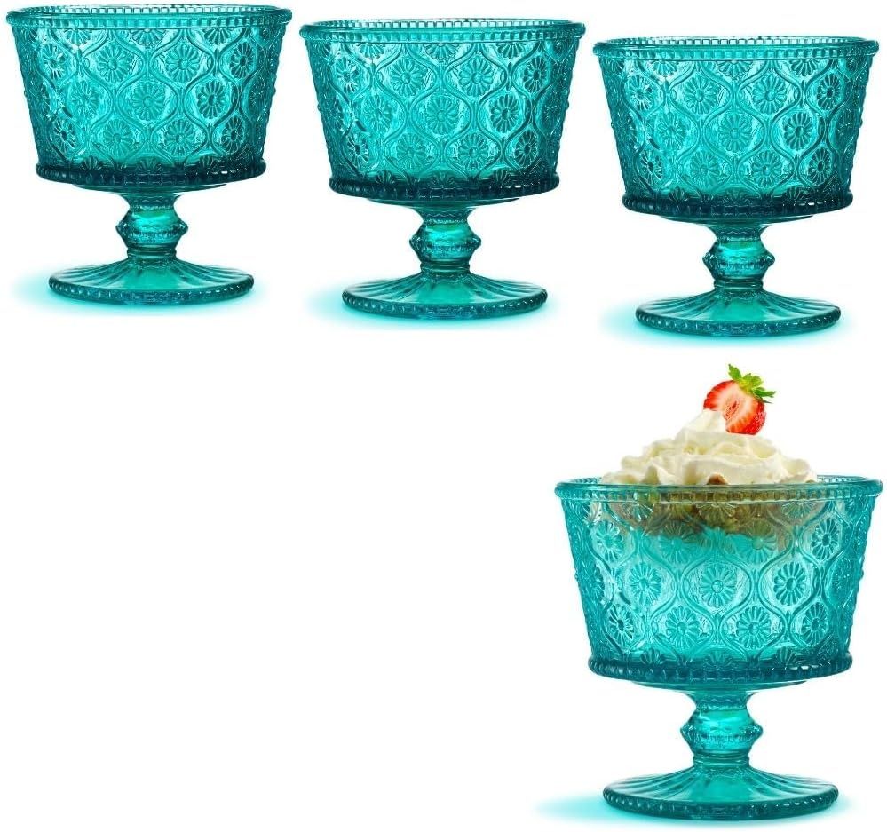 Set de 4 Bowlsitos de Postre Cameo Turquesas