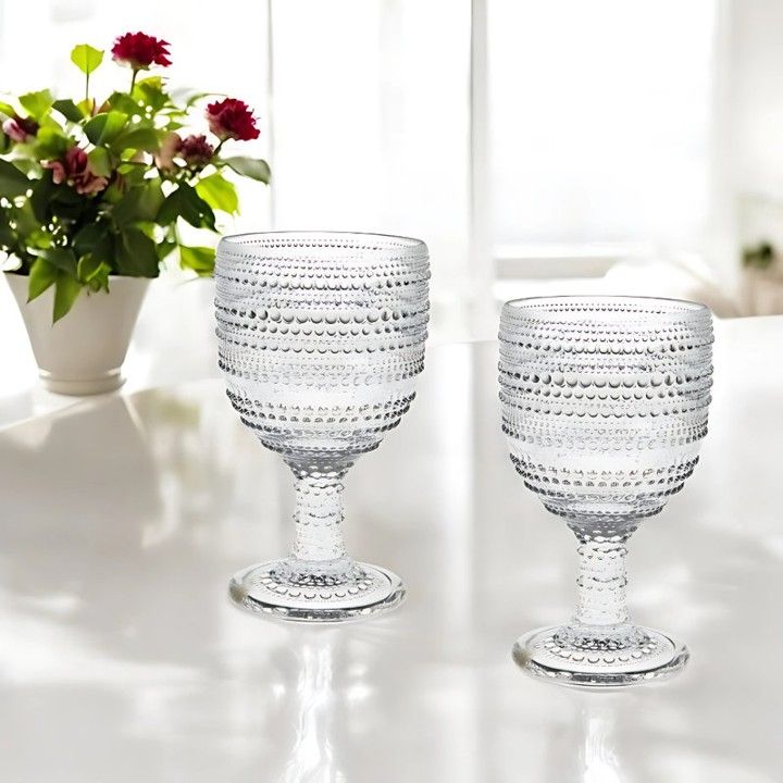 Set de 4 Copas Pearls Transparentes