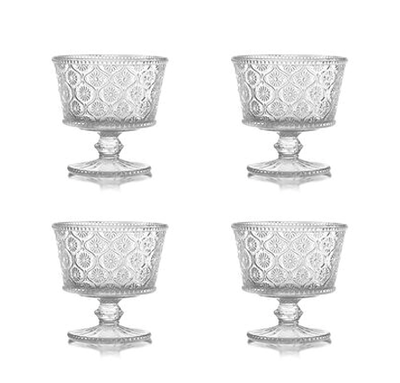 Set de 4 Bowlsitos de Postre Cameo Transparentes