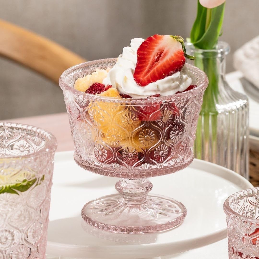 Set de 4 Bowlsitos de Postre Cameo Rosadas