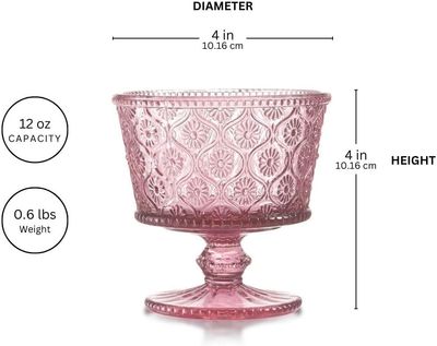 Set de 4 Bowlsitos de Postre Cameo Rosadas