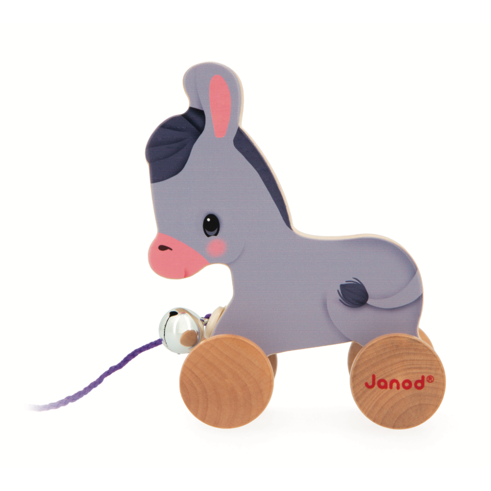 Farm Wooden Pull Along Donkey