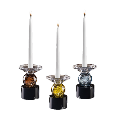 Candelabro de Cristal Esfera Bronce