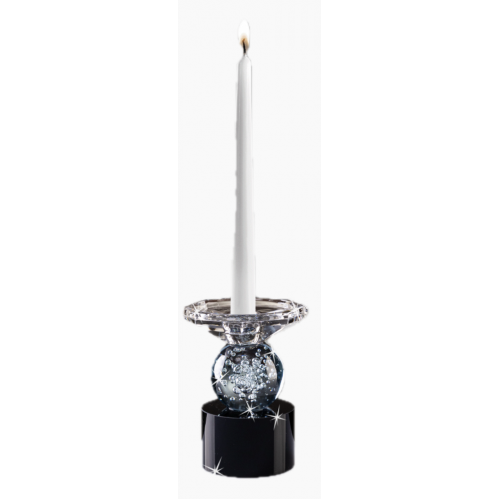 Candelabro de Cristal Esfera Azul