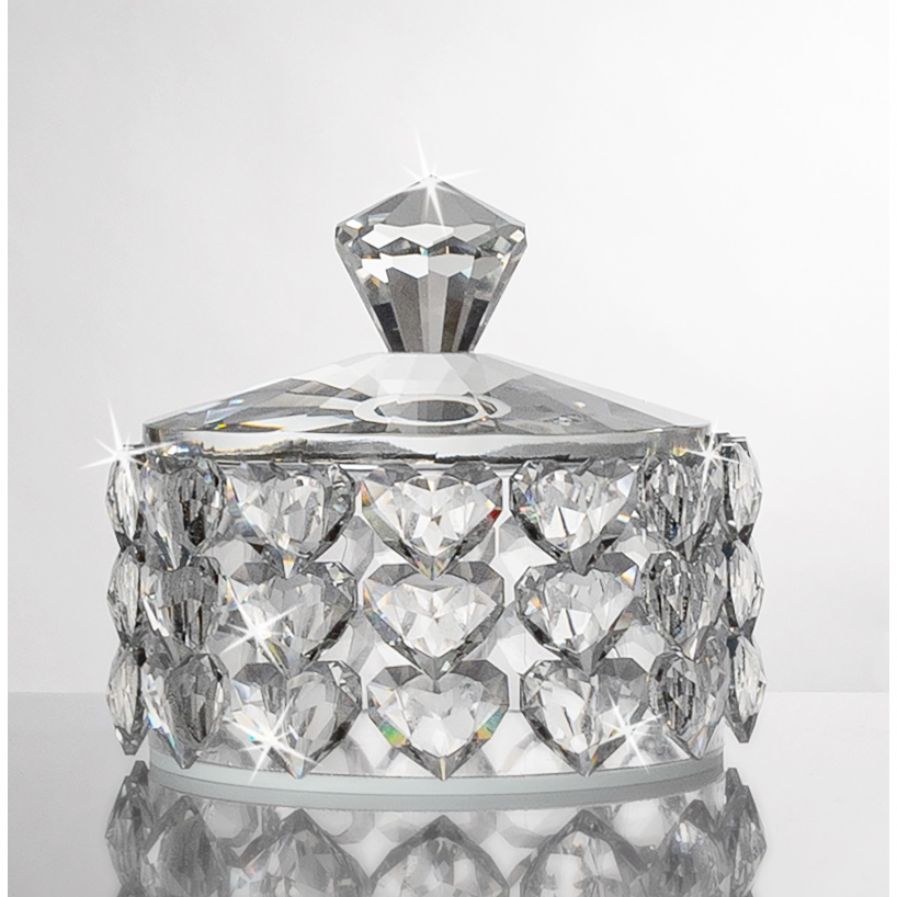 Cofre de Cristal con Corazones