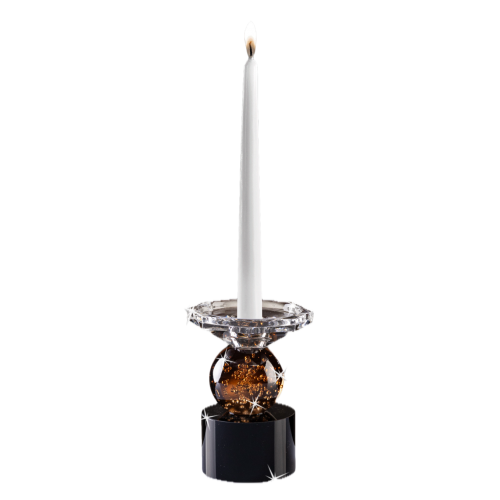 Candelabro de Cristal Esfera Bronce