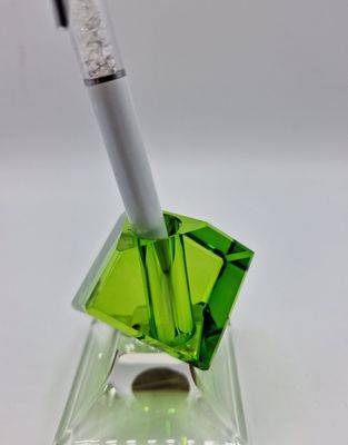 Portapluma Verde de Cristal