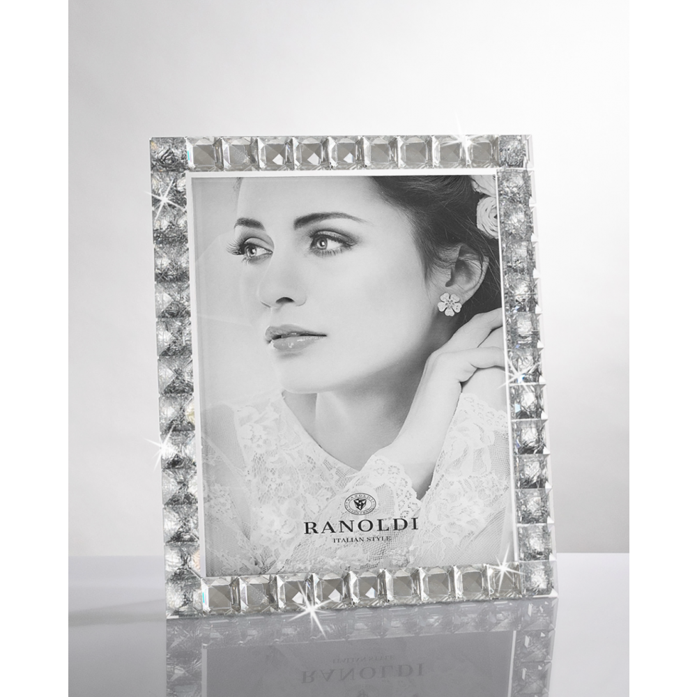 Portaretrato Mosaico de Cristal con Plateado 20x25cm