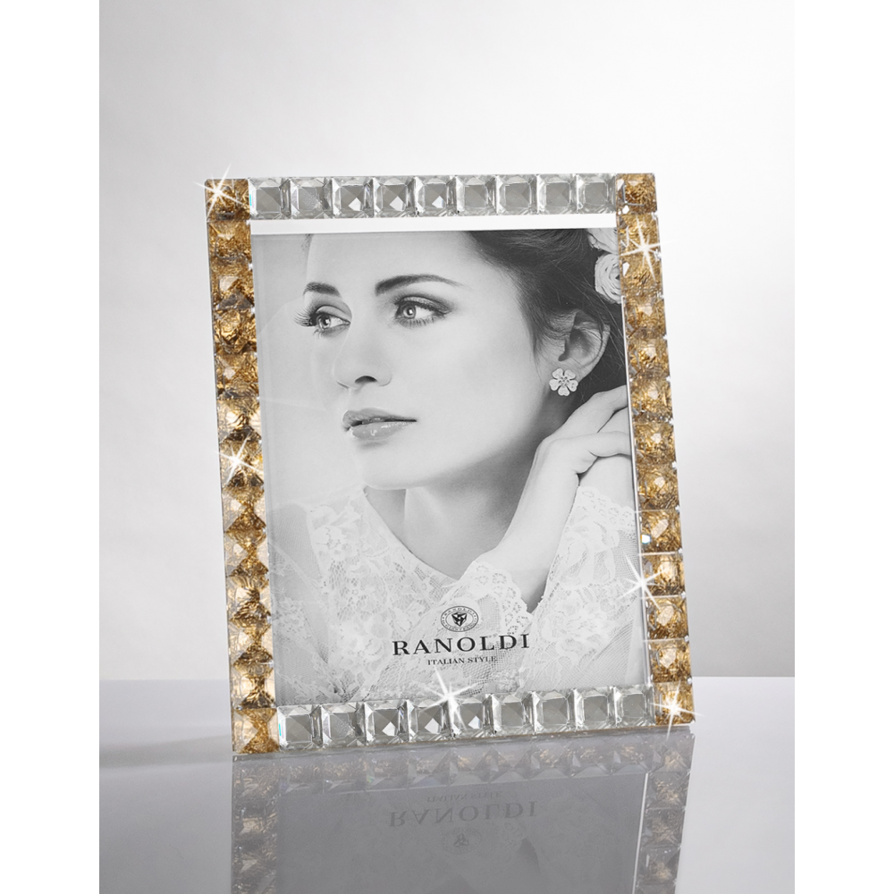 Portaretrato Mosaico de Cristal con Dorado 20x25cm
