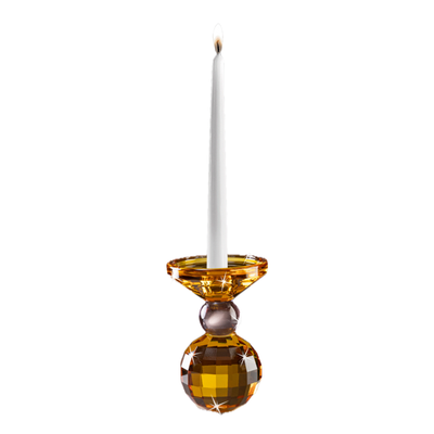 Candelabro de Cristal Esferas Ambar