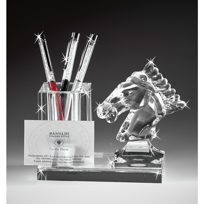 Set de Escritorio con Caballo de Cristal