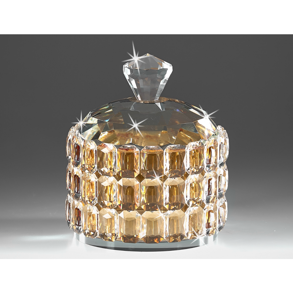 Cofre de Cristal Ambar 16cm