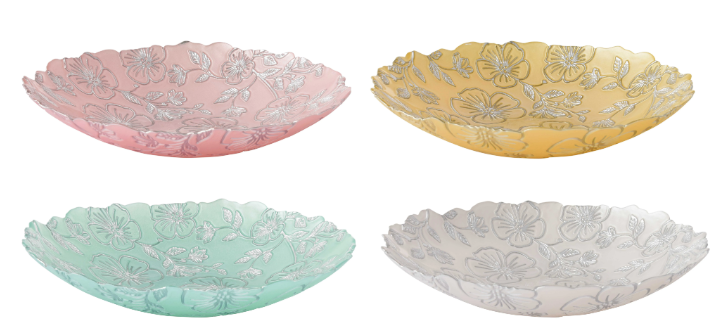 Bowl de Vidrio Plateado Spring Glass