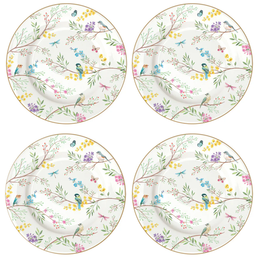 Set de 4 Platos de Postre Birds Melody