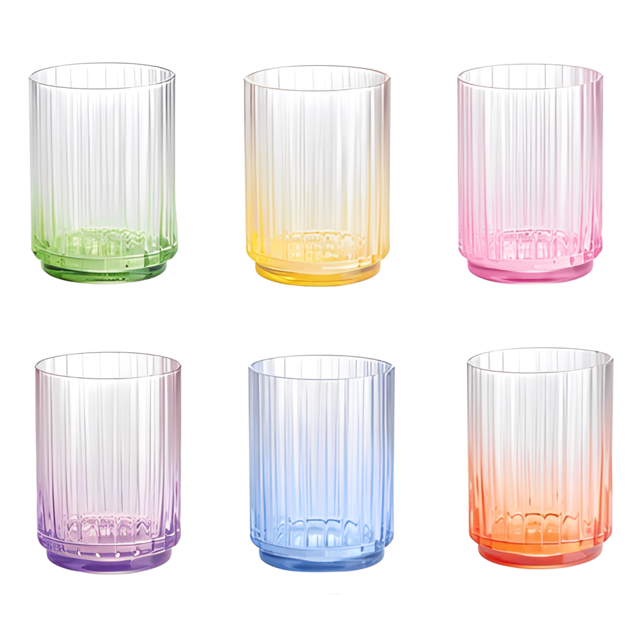 Set de 6 Vasos Bajos Rainbow