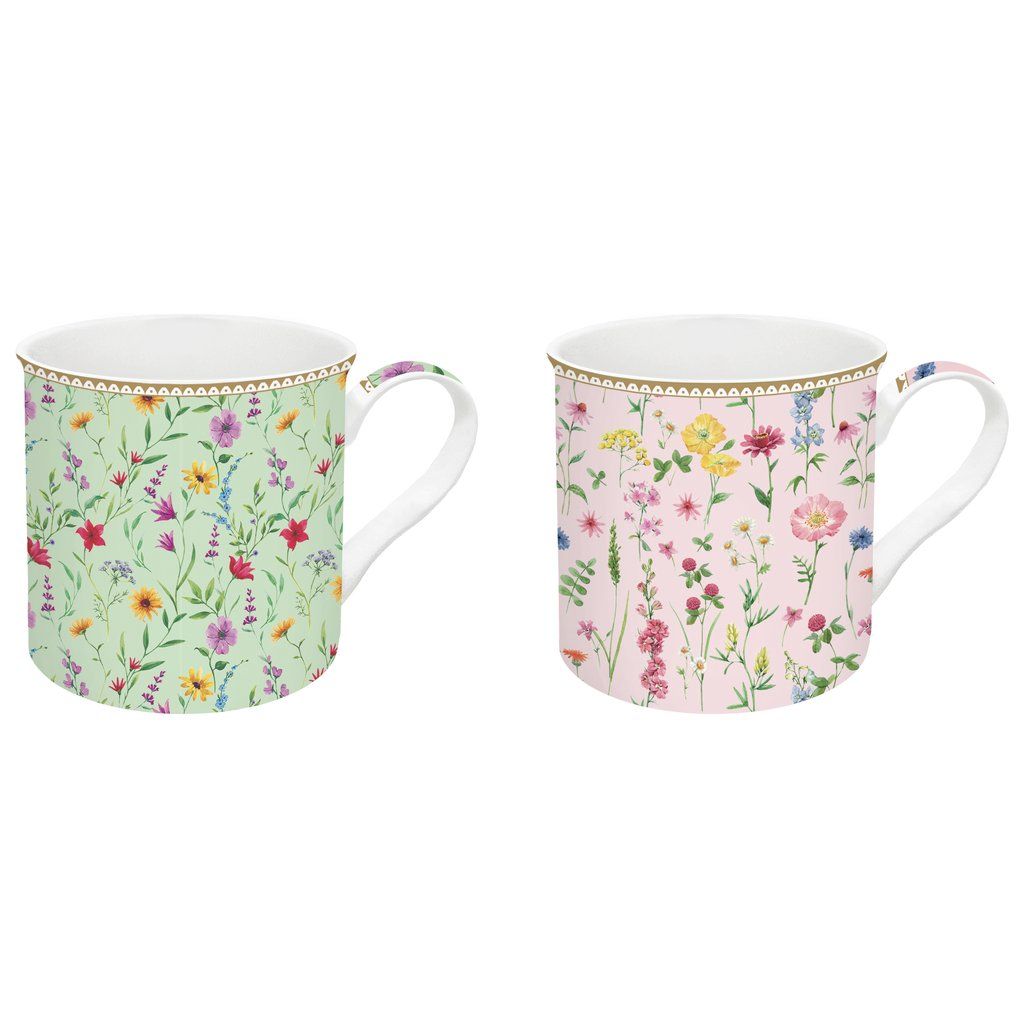 Set de 2 Mugs en Caja de Regalo Meadow Flowers