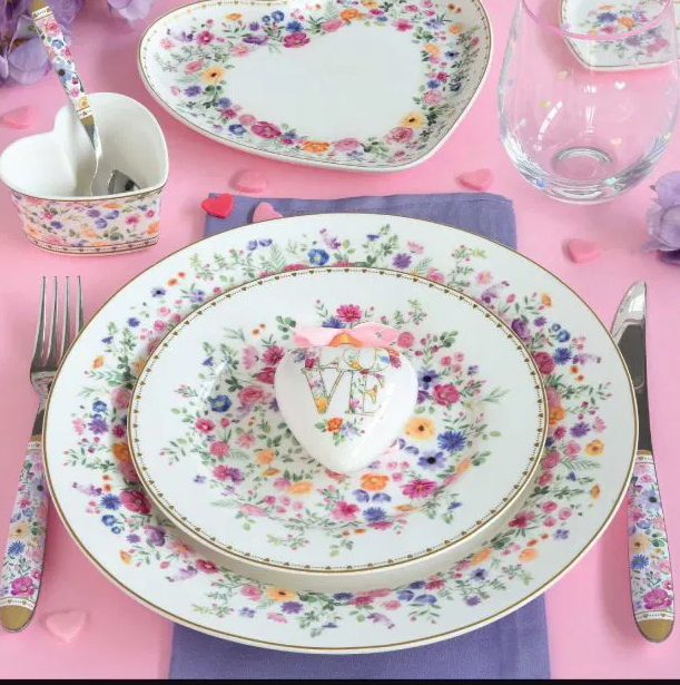 Vajilla de Porcelana 12 Puestos Mon Amour