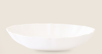 Bowl Ovalado de Porcelana Perle White