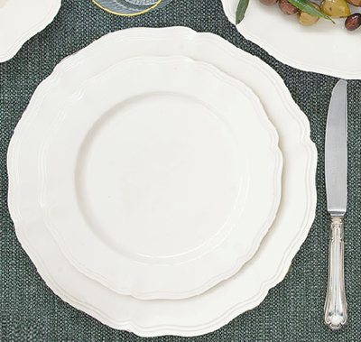 Vajilla Perle White de Porcelana 12 Puestos