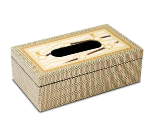 Porta Kleenex Luxury Chain Beige