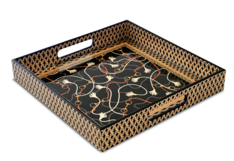 Bandeja Cuadrada Luxury Chain Black