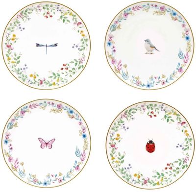 Set de 2 Platos de Postre de Porcelana Fancy Garden