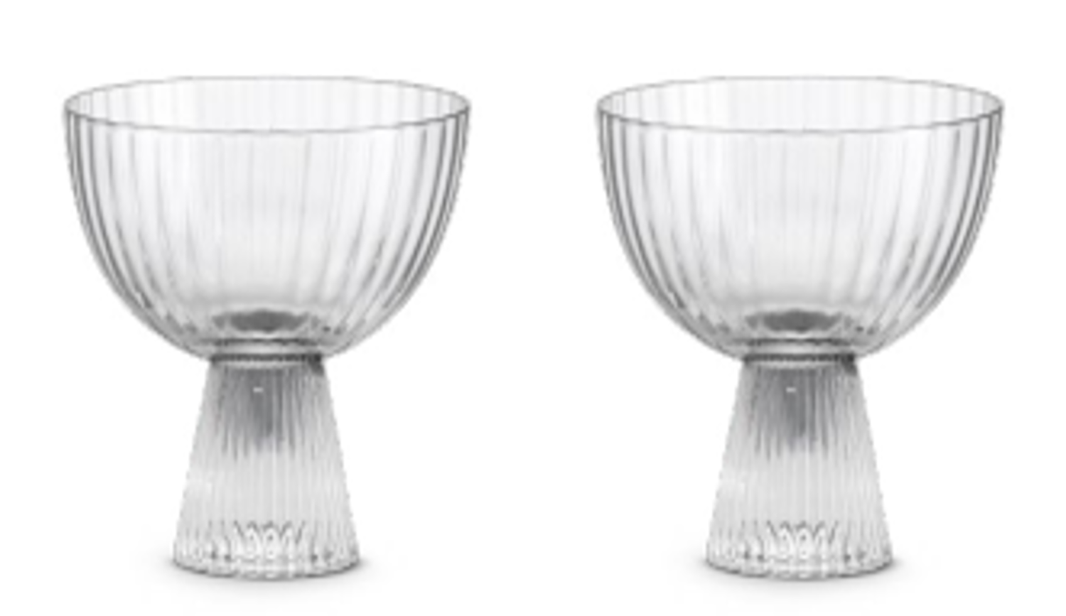 Set de 2 Copas de Postre Transparentes