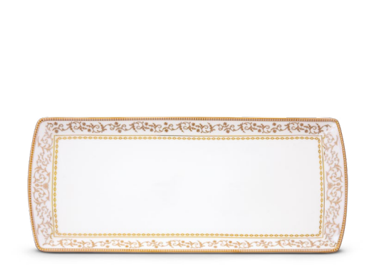 Bandeja Rectangular de Porcelana Golden