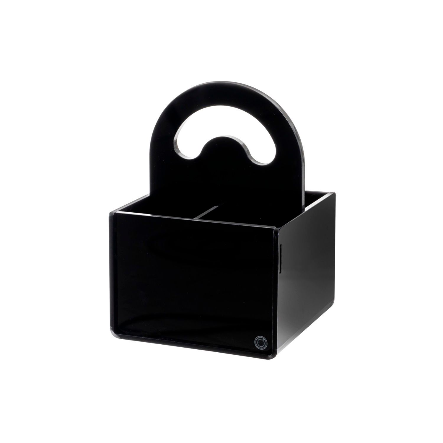 Portacubiertos con Mango Serving (4 Divisiones) Negro
