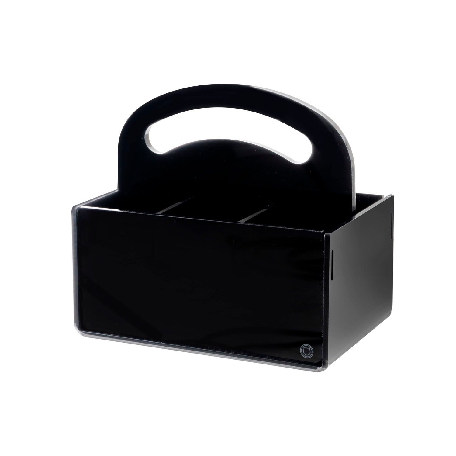Portacubiertos con Mango Serving (6 Divisiones) Negro