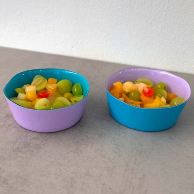 Set de 2 Bowls 13cm Turquesa y Lila