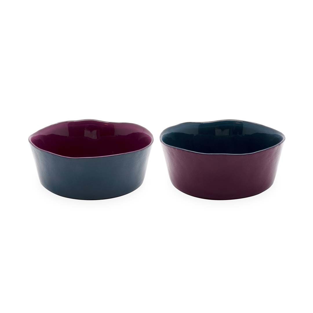 Set de 2 Bowls 13cm Burgundy y Navy