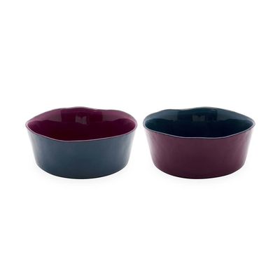 Set de 2 Bowls 13cm Burgundy y Navy