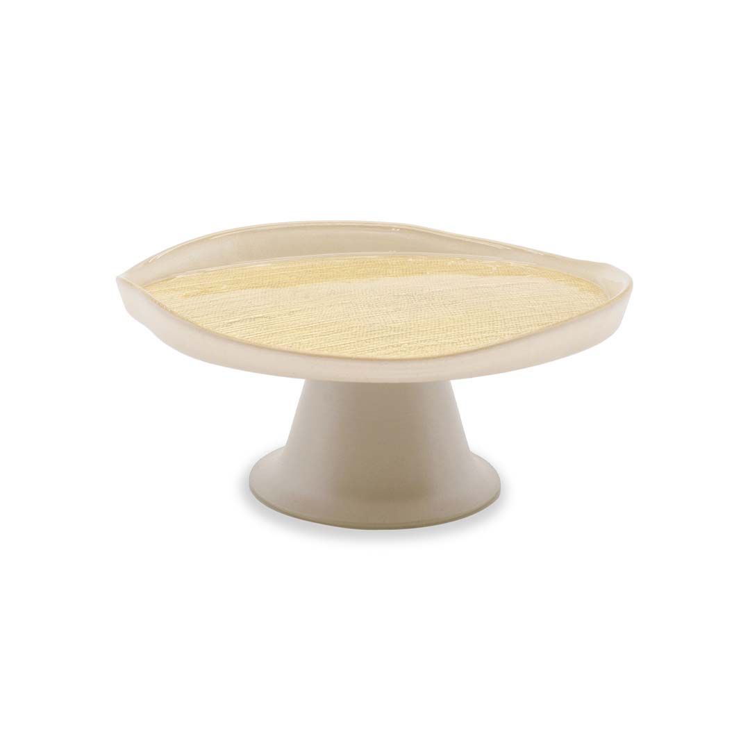 Cake Stand Pearl and Gold 21cm