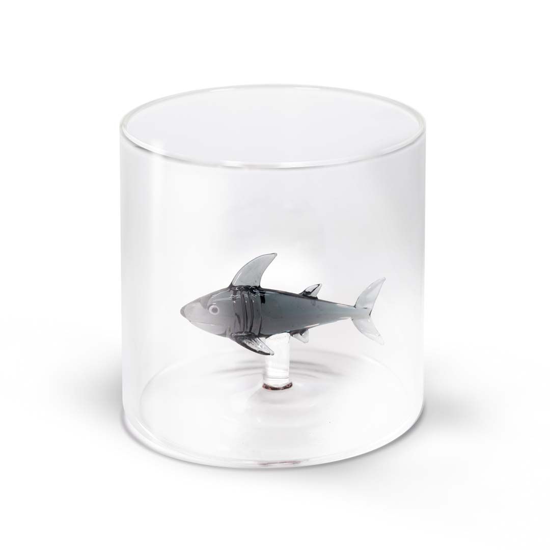Vaso con decoracion de Tiburon 250ml