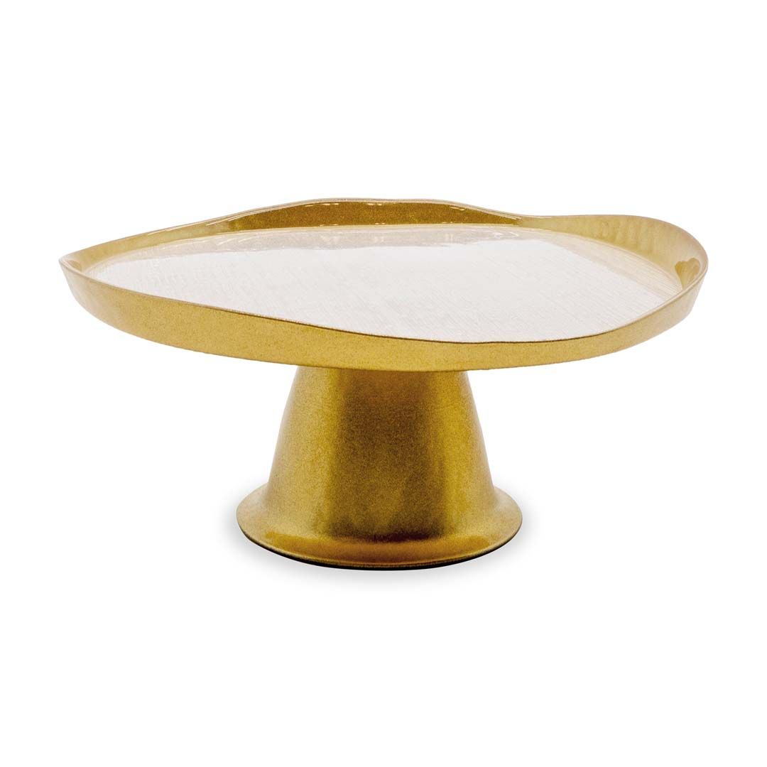 Cake Stand Gold and Pearl 28cm