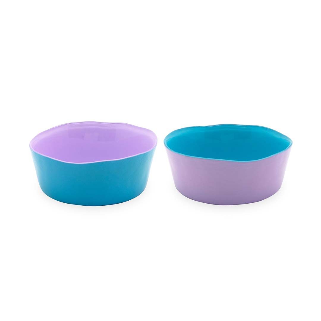 Set de 2 Bowls 13cm Turquesa y Lila